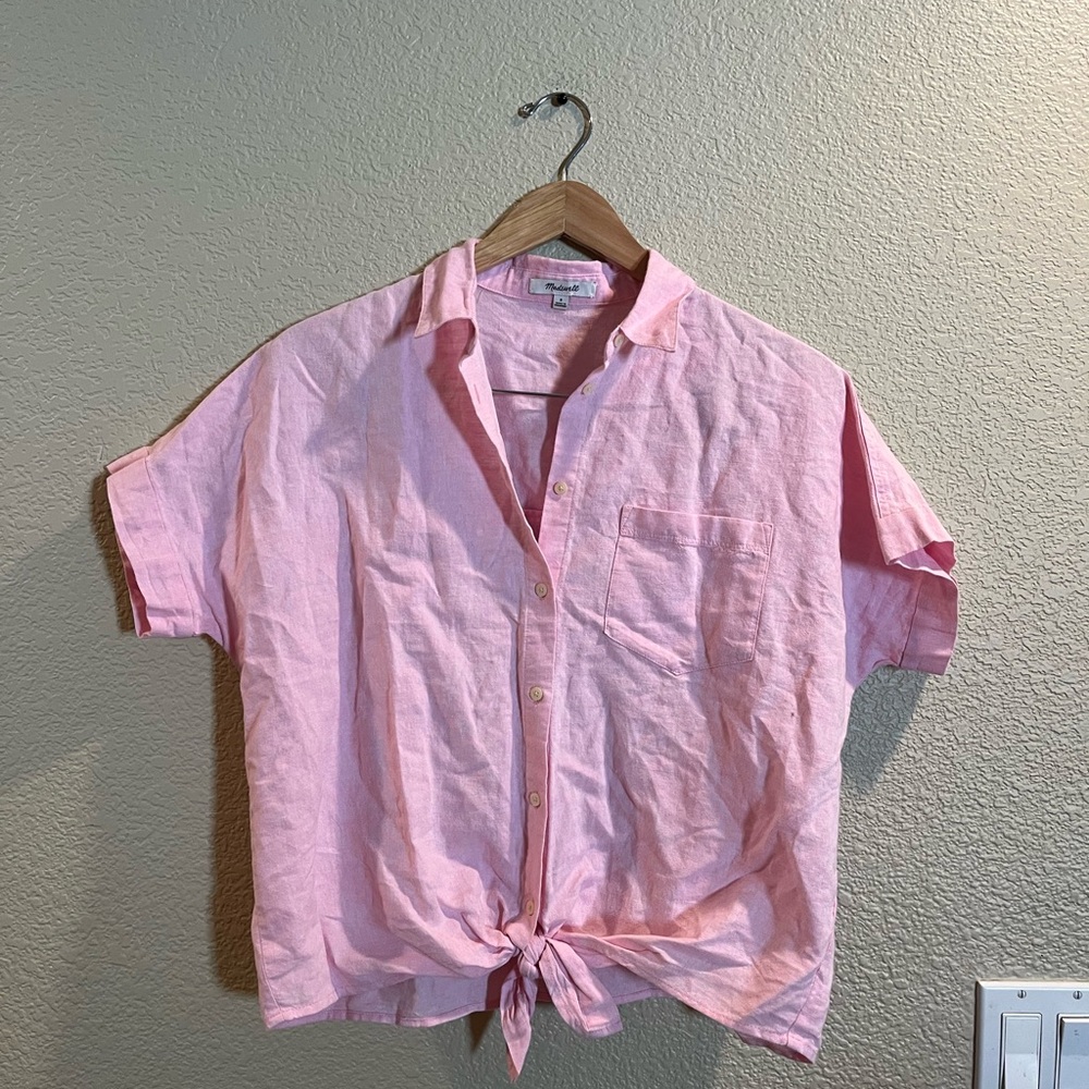 Madewell Light Pink Linen Shirt